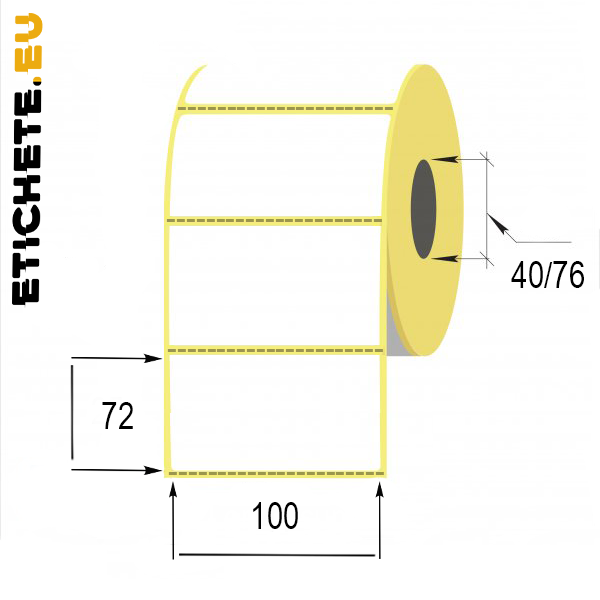 Buy Thermal labels 100x72mm only at Etichete.eu labels store