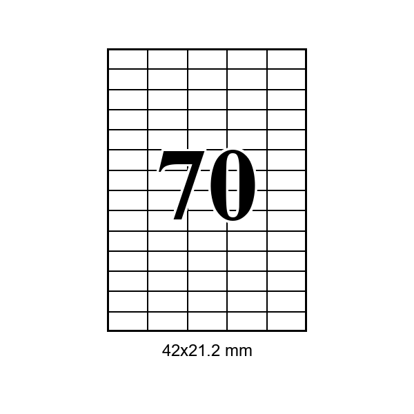 Cumpăra 70 pe foaie · 42×21,2 mm in Chișinau la Etichete.eu