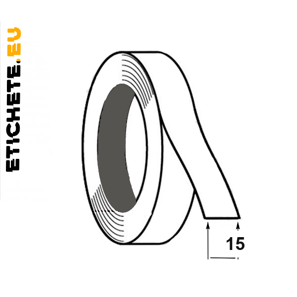 Buy White satin 15mm x 200m only at Etichete.eu labels store