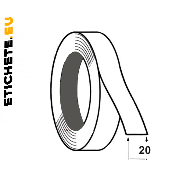 Buy White satin 20mm x 200m only at Etichete.eu labels store