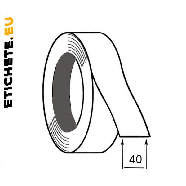 Cumpăra Satin alb 40mm x 200m (non-fray) in Chișinau la Etichete.eu