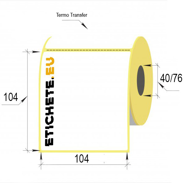 Cumpăra Eticheta termo transfer 104mm x 104mm in Chișinau la Etichete.eu