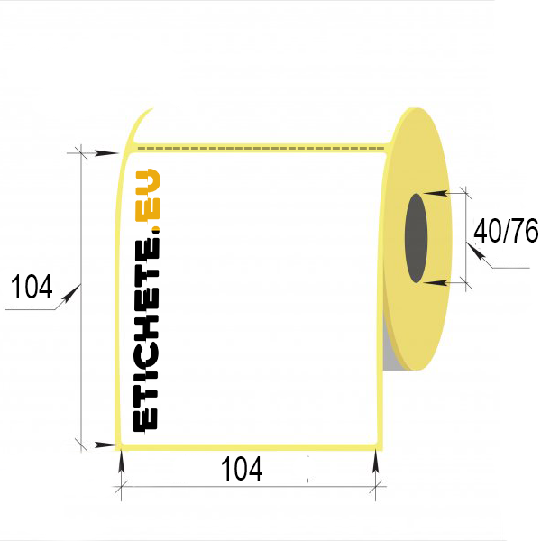 Buy Thermal labels 104x104mm only at Etichete.eu labels store