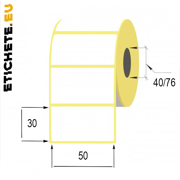 Buy Thermal labels 50x30mm only at Etichete.eu labels store