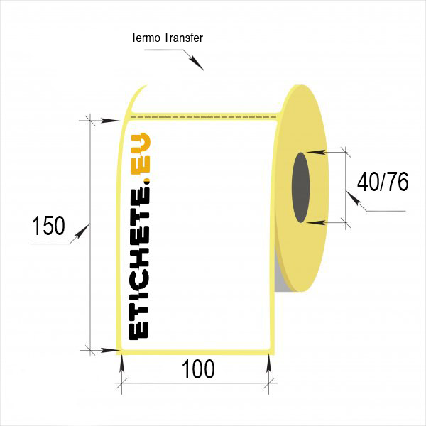 Eticheta adeziva termo transfer 100x150mm | Etichete.eu