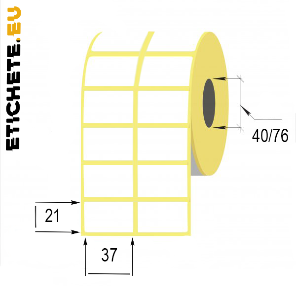Eticheta termo 37x21 mm in 2 rinduri | Etichete.eu